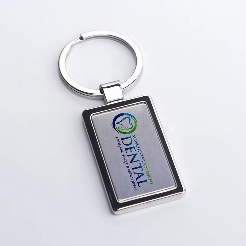 Custom Company Logo Cute Blank Metal Key Holder Key Ring Custom Logo Qr