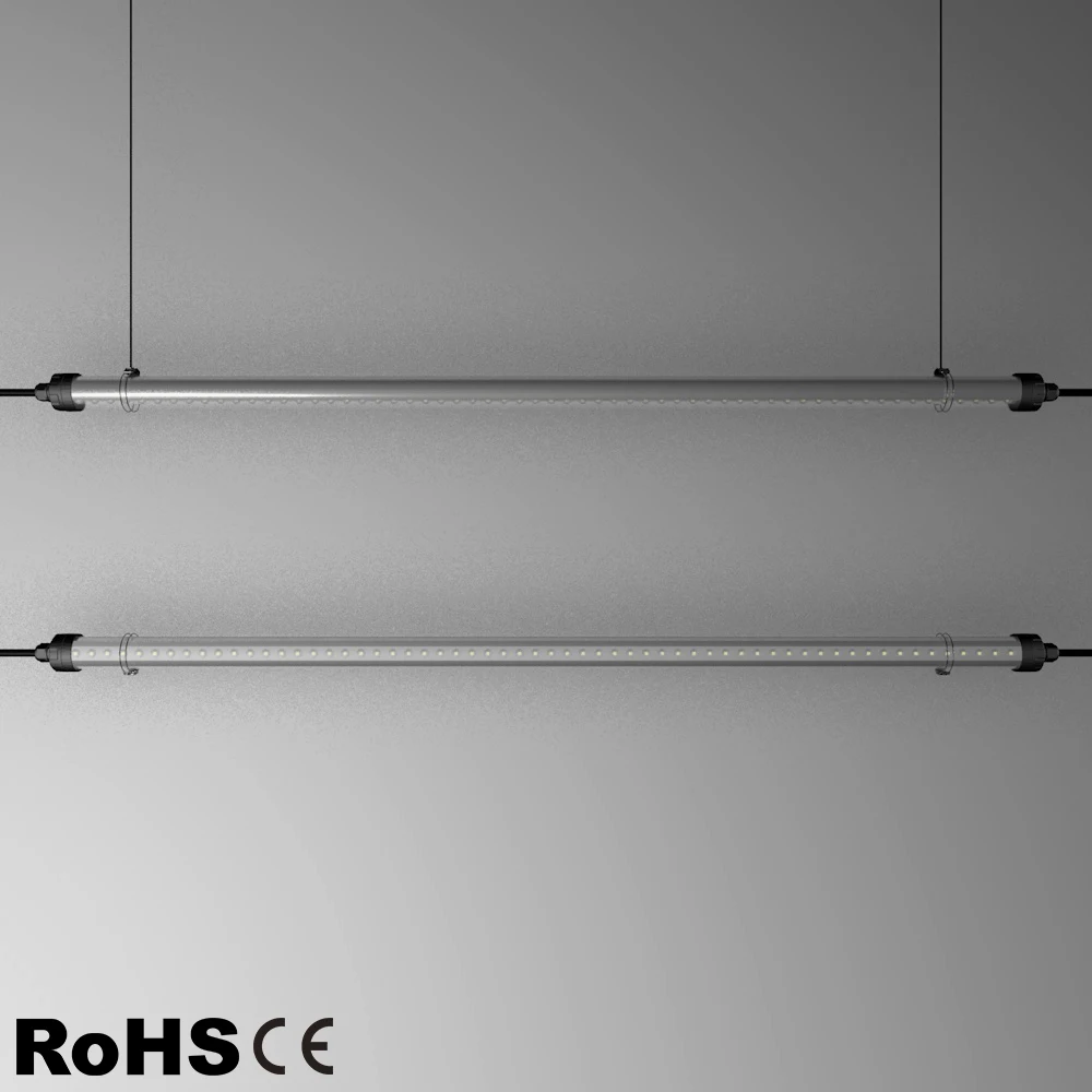 Светодиодная трубчатая лампа для птицы IP69K, корпус из алюминия и поликарбоната, защита от мойки и аммиака