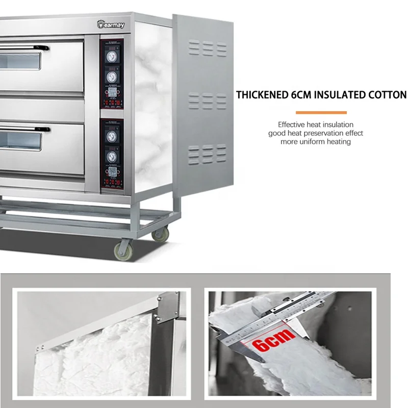 Ultra Good Electric Machine Cheap No Conveyor Belt Pizza Deck Oven Cooking Pizza and Bread Professional Baking Ovens Bake Tray - Image 5