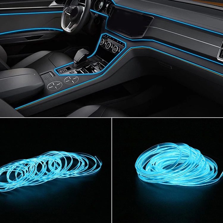 5m Auto Innenraum Zubehör Atmosphäre Lampe Cold Light Line DIY Dekorative  Armaturenbrett Konsole Auto Led Umgebungslichter Ns2
