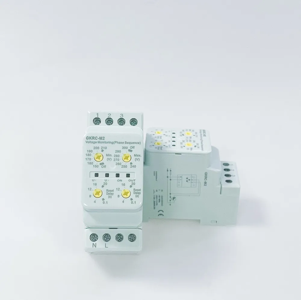 GKRC-M2 New Three-phase Four Wire Phase Sequence Protector Relay for Overvoltage and Undervoltage protection
