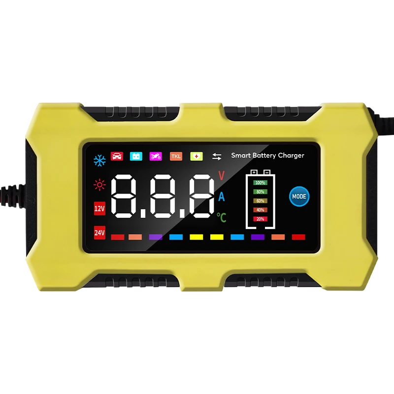 Smart 12V 6A Pulse Car Battery Charger ABS Electric Desktop Power Supply Adapter 80W Output for Scooter AC/DC Port 6A Current supplier