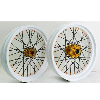 7 Series 16*2.5 16*3.0 White Rim Wheel Set Electric Dirt Bike Wheels Set For Surron Light Bee