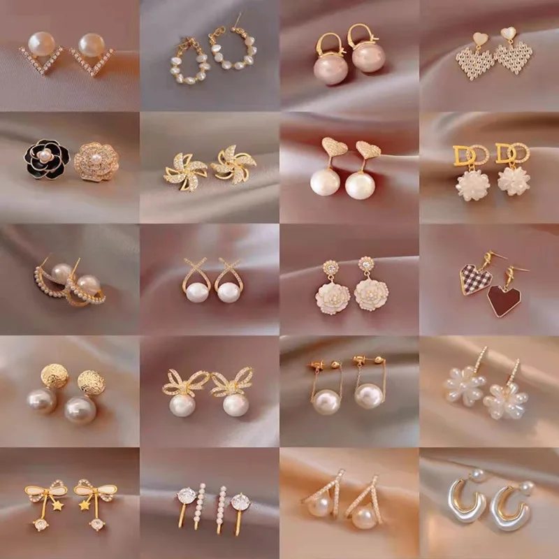 2023 Earring Findings Jewelry Making Supplies Tassels Pearl Flower ...