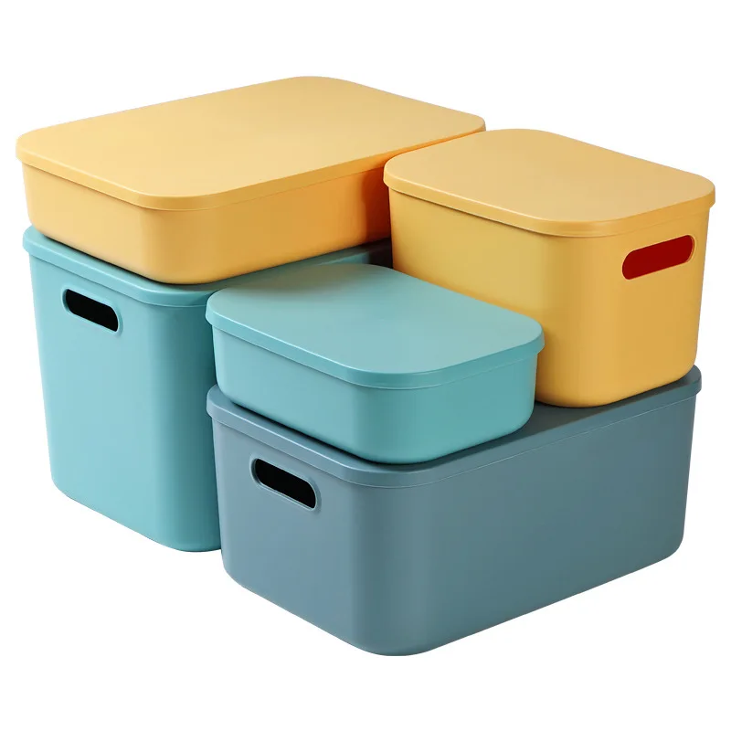 large plastic toy box with lid