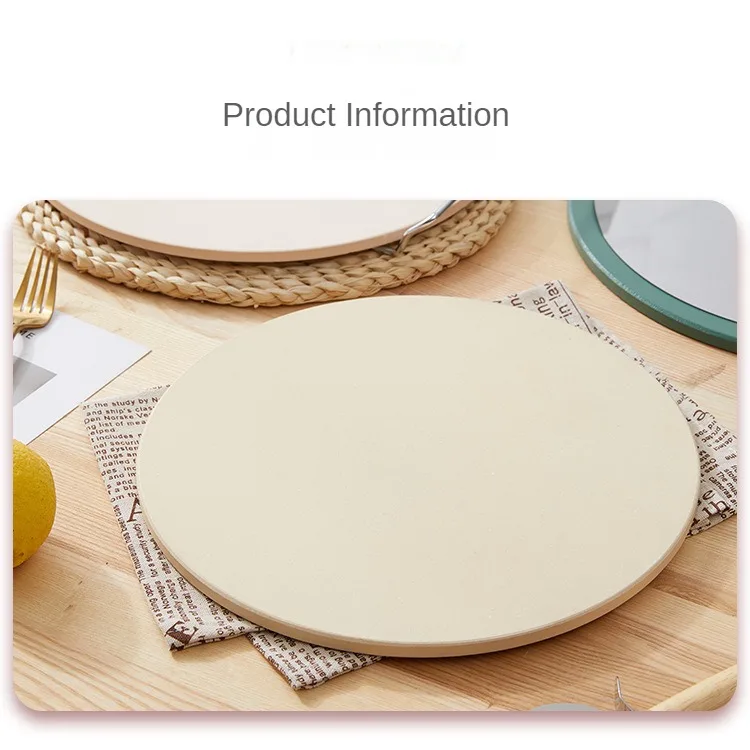 Oven High Temperature Resistance Ceramic Plate Pizza Baking Board Pizza