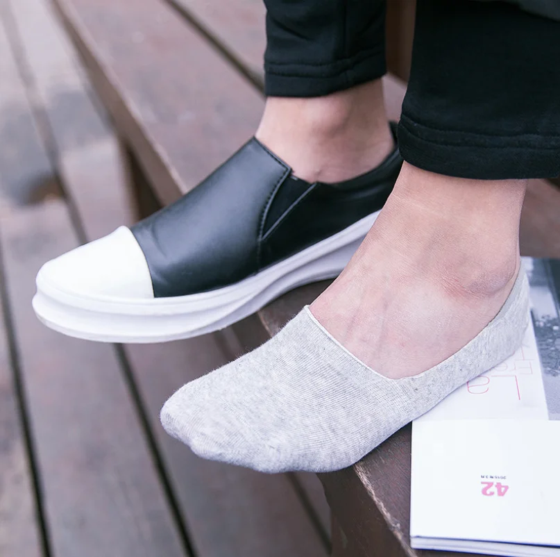 Хлопковые белые и черные невидимые носки-башмачки для женщин с низким вырезом на