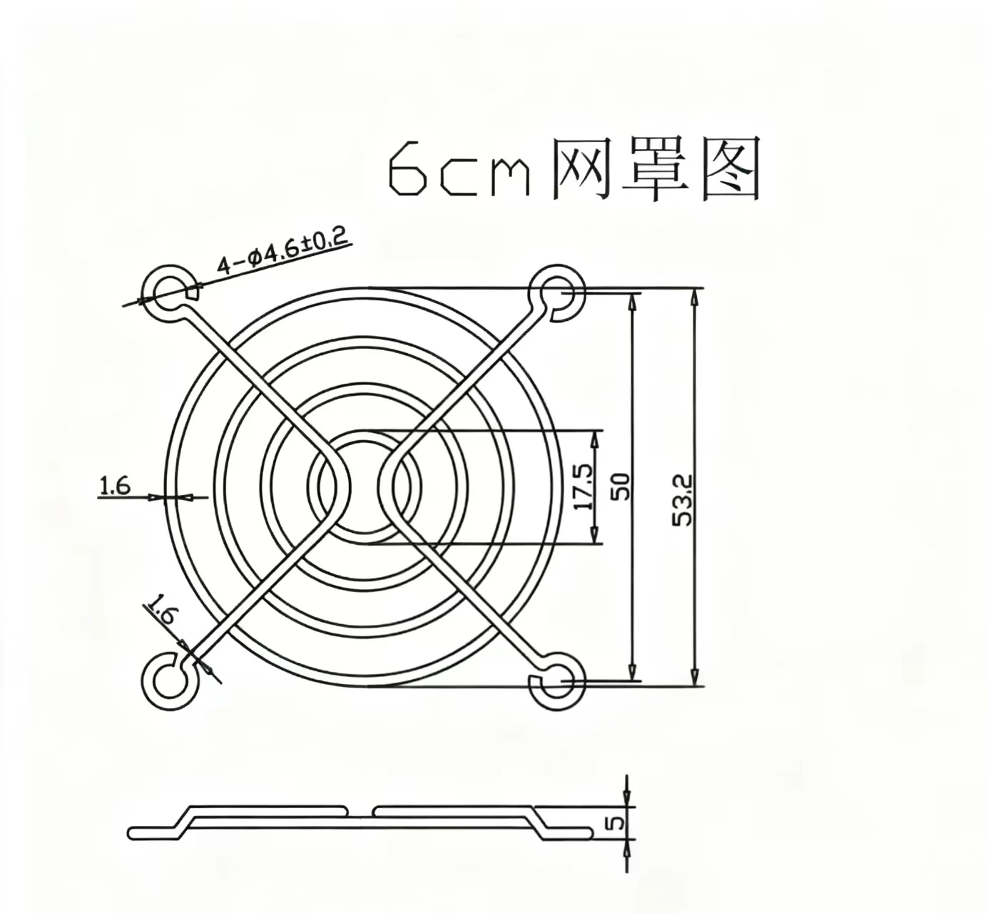 Fan, 60mm, Iron - detail 4