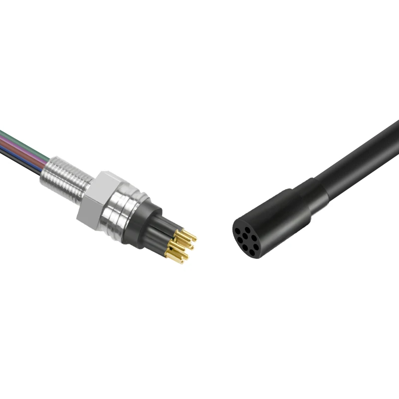 Micro Circular Series 8 Pin Stainless Steel Bulkhead Marine Underwater ConnectorMale Waterproof Pluggable Connectors Subsea