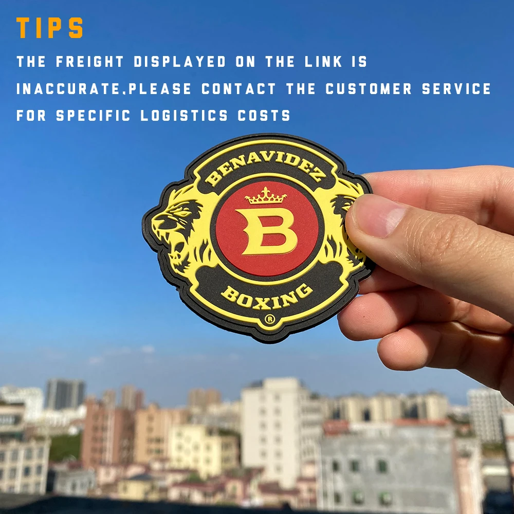 Custom Logo Rubber Iron on PVC Patch Badges Backpack Hat Hook Sewing Patches Soft Silicone 3D Embossed Rubber Patch for Garment