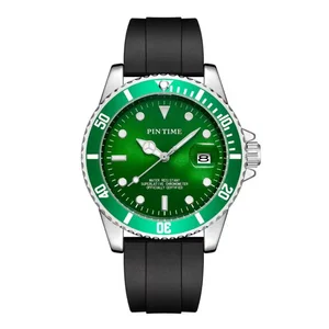 New Luxury Fashion Silicone Strap Watch for Men Luminous Waterproof Quartz Watches with Date for Men