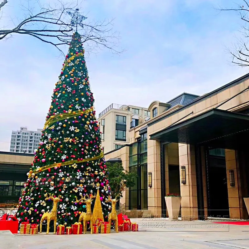 クリスマスツリーモール装飾屋外5m 8m 10m 15m 20m大型ポップアップ