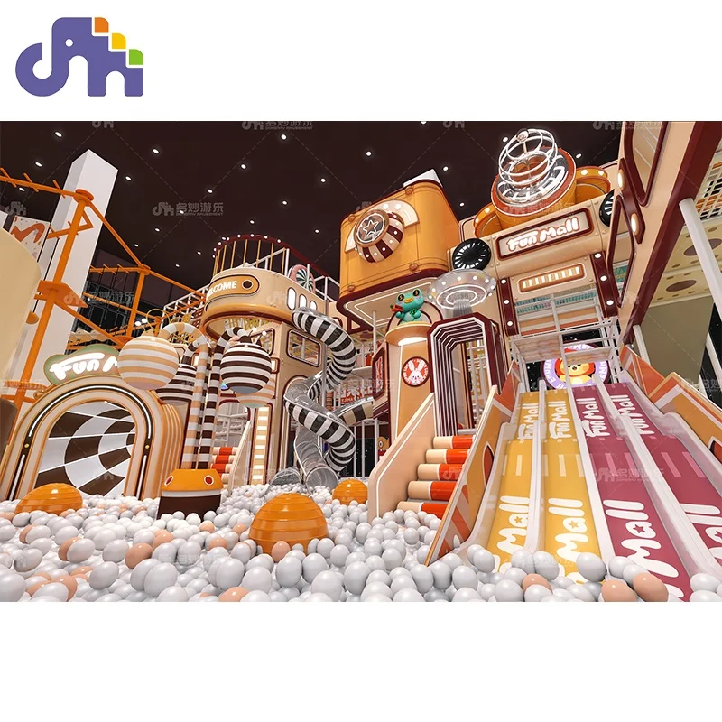 Domerry New Design Customized Commercial Kids Amusement Park Facilities Indoor Playground Slides Soft Play Amusement Machine