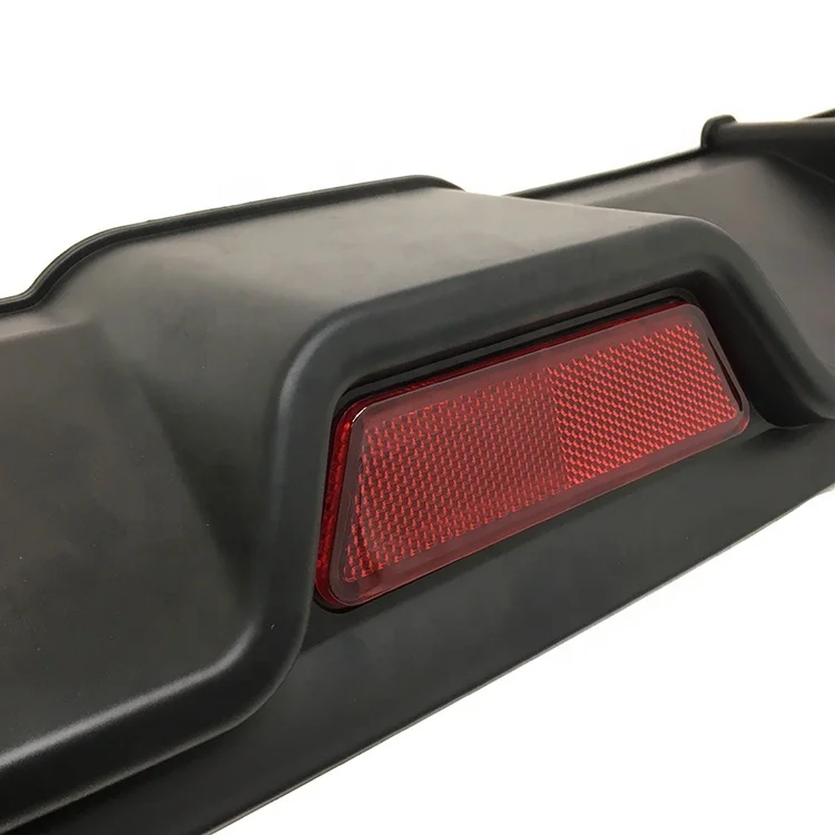 Universal Car Rear Bumper Diffuser Lip Spoiler - 4PCS Black ABS Lower Wing Kit For Style & Looks