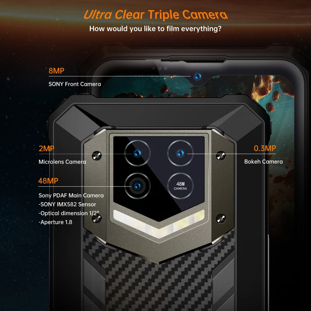 Последняя прочный Смартфон Oukitel WP15 5G мобильный телефон с функцией 8 Гб оперативной памяти 128 ГБ ROM 6 51