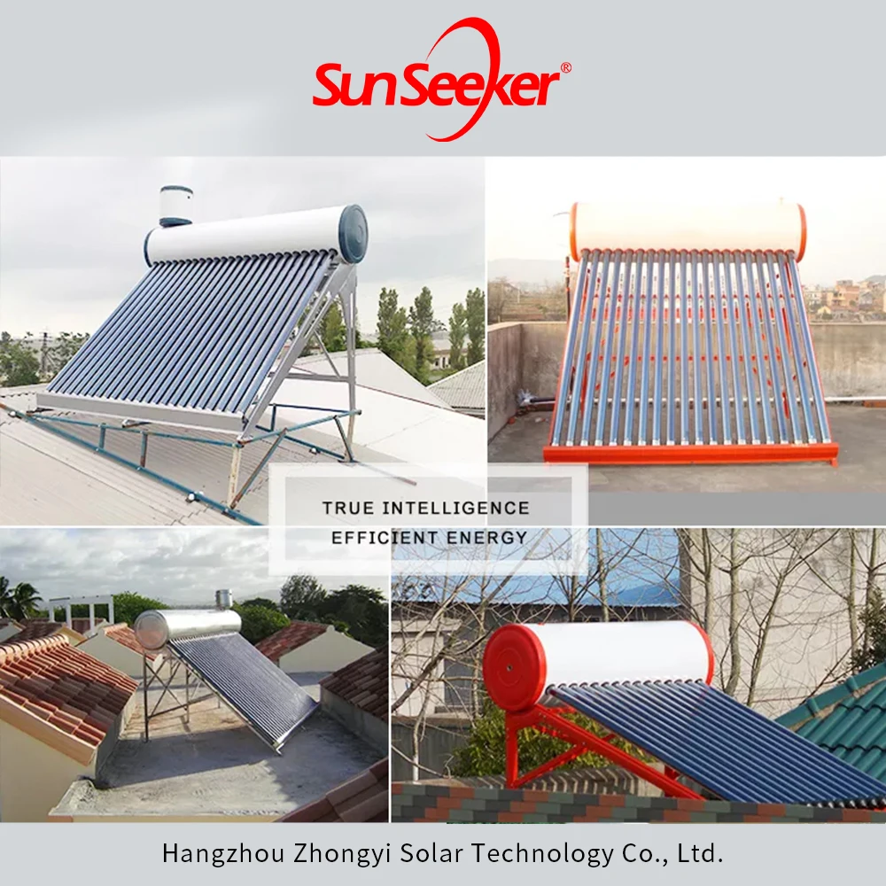80L Mini Integrated Non-Pressurized Solar Water Heater Evacuated Tube for Outdoor & Hotel Use Sun Kettle for Household