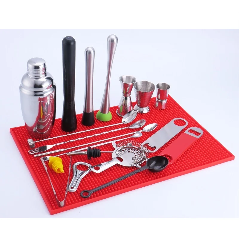 Non-slip Waterproof Rubber Mat PVC Pad Coaster Kitchen Placemat Bar Counter Beer Whiskey Coffee Cup Mug Rectangle Drip Mat