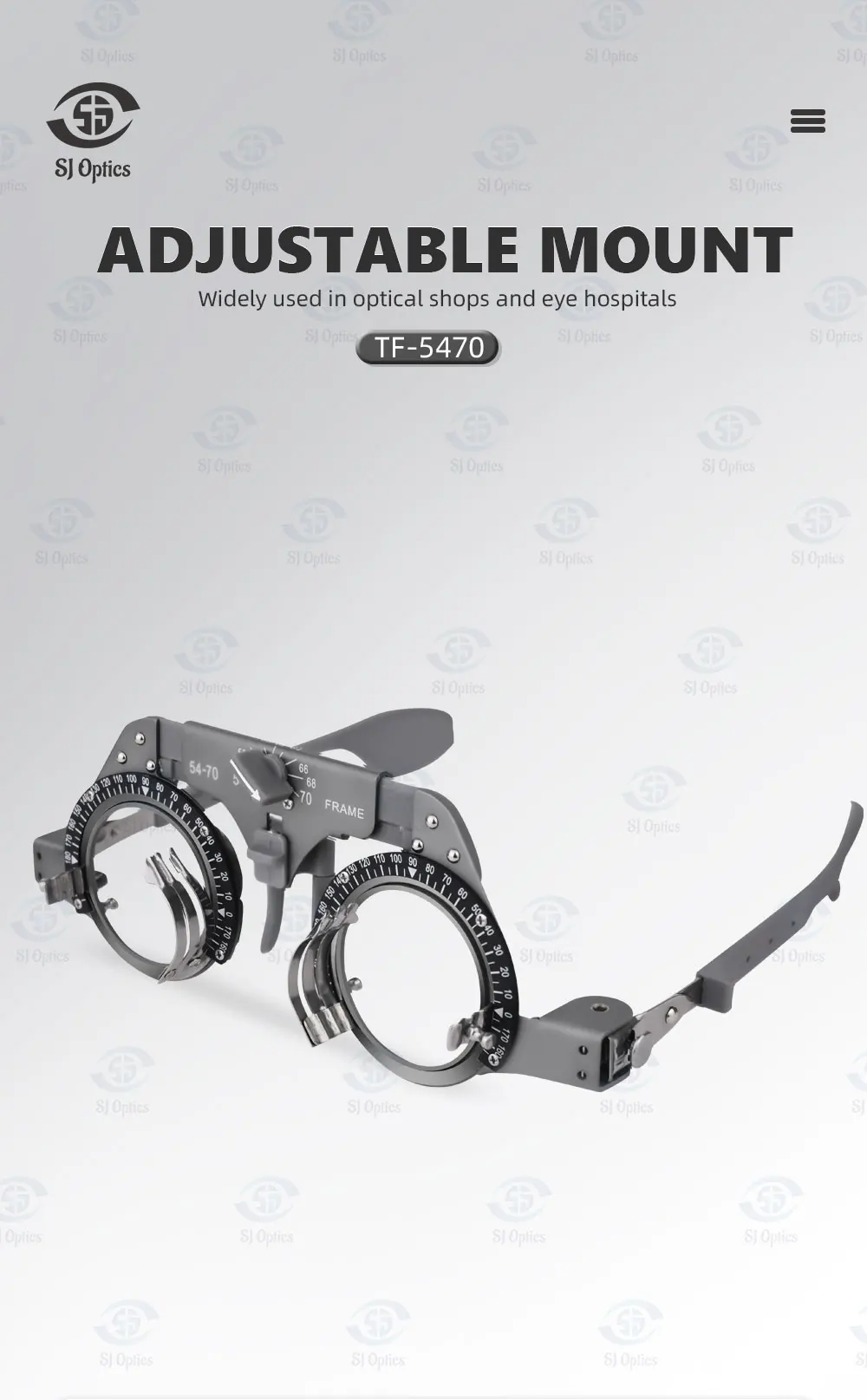 SJ Optics Optical Instruments Trial Lens Frames Pd Adjustable TF-5470 ...
