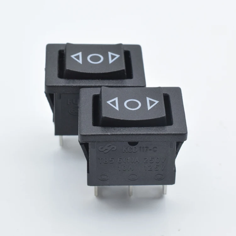 KCD117-C 3ピン15*21mm T85 6A 250VACボタン左リセットボタン右