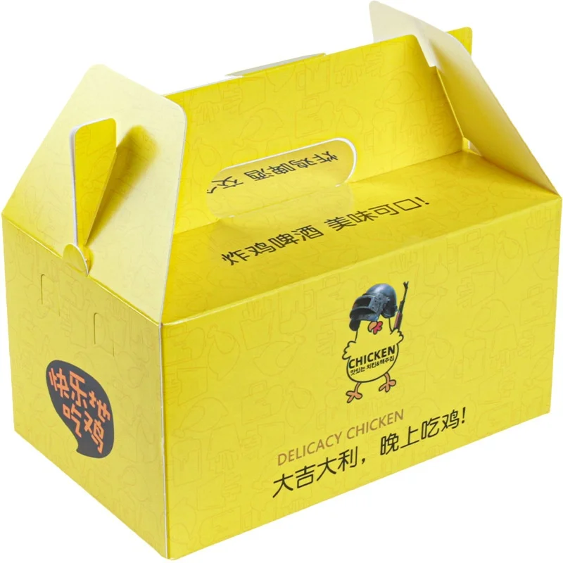 Fried Chicken Packaging Box Disposable Roast Chicken Takeaway Lunch Box Portable Oil-proof Paper Packaging