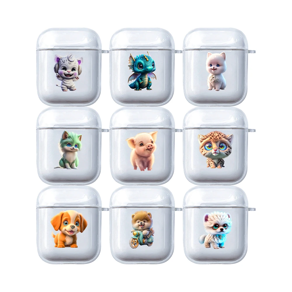 TWS cartoon Cute pet dog cat silicone case for airpods 1 2 3