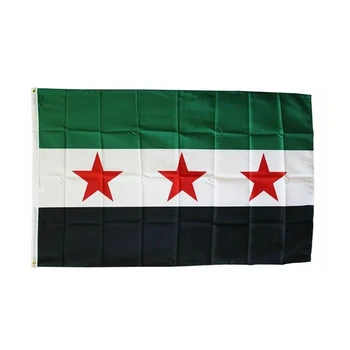 Sunshine Syria 3 Star Syrian Free revolution Kurds 3ft x 5ft Flag of the syrian revolution