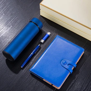 Luxury Vip Office Business Logo Promotional Corporate Gift Set With Pen Usb Flash And Notebook For Man