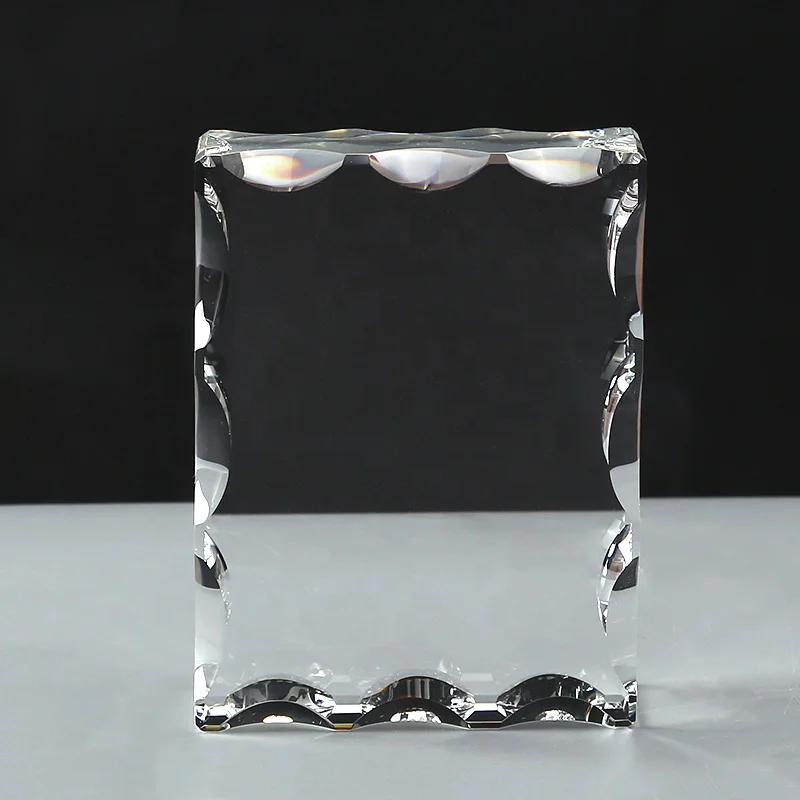 Clear 3D Laser Crystal Block Souvenir Crafts K9 Glass Cube Blank Crystal for Engraving