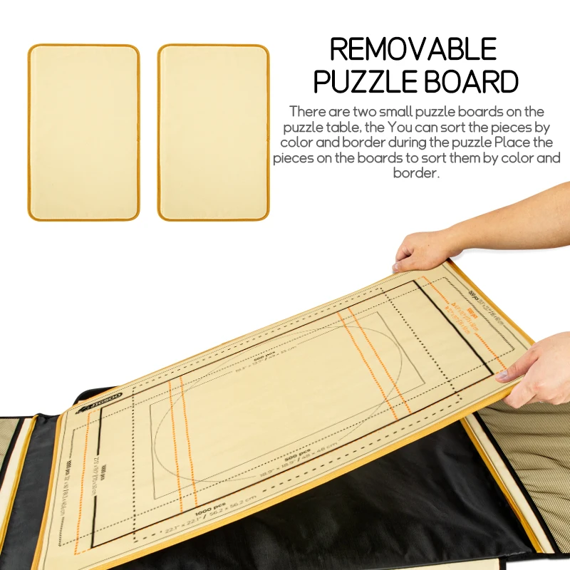 Detachable Puzzle Caddy with Sorting Trays 1000 Pieces Portable Puzzle Keeper Board Jigsaw Puzzle Case