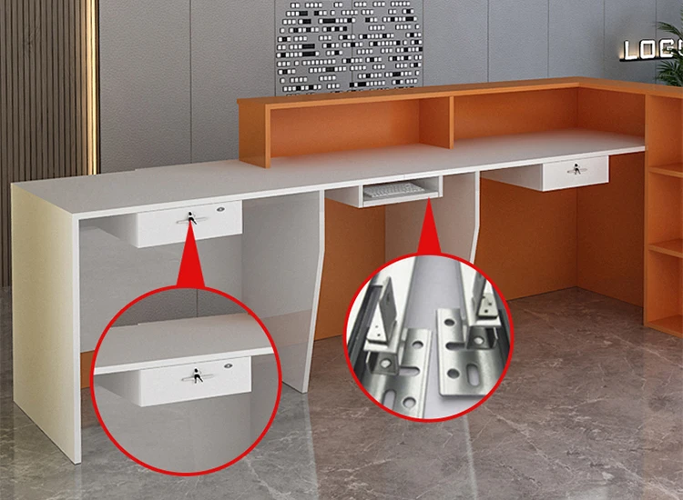 Wooden Modern Reception Desk Custom Reception Desk Counter Table for Restaurant