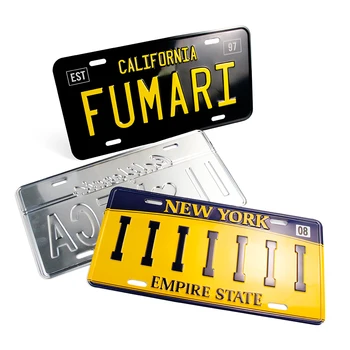 Wholesale Vehicles Accessories Embossing Custom Logo Number Plate UK Decorative Reflective Car Sublimation Blank License Plate