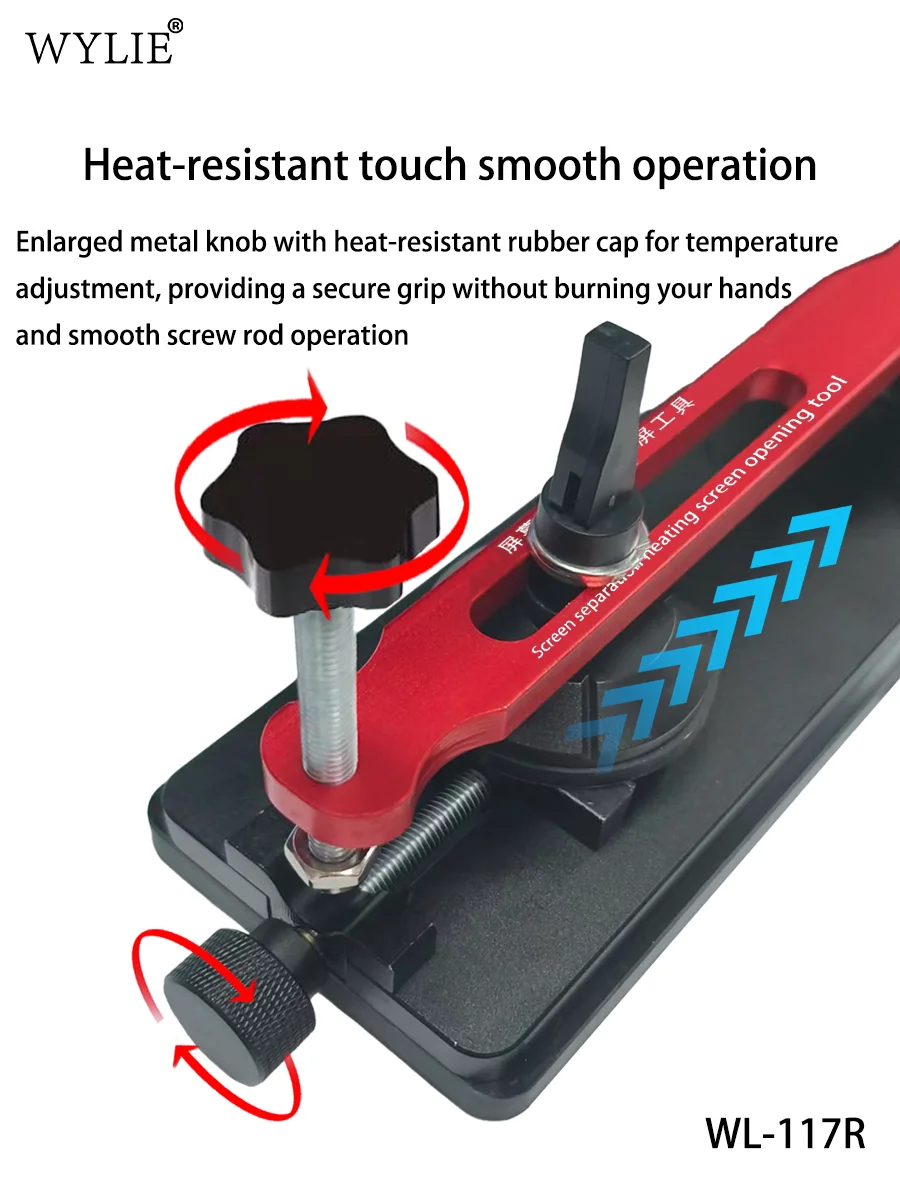 WYLIE WL-117R Heating Screen Opener LCD Separator Fixture for iPhone Samsung Repair Back Cover Frame Disassembly Machine
