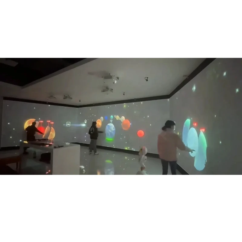 Digital Art Interactive Projection Hand Touch Wall 2MM Precision Laser Touch Tech Museum Interactive Wall Immersive Exhibition
