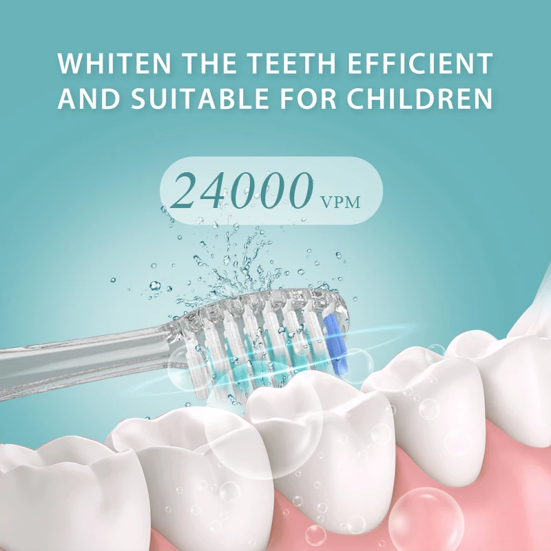 SG977 Led Light Battery Powered Timer Operated Children Kids Tooth Brush Sonic Electric Electrical Toothbrush for Boys Girls
