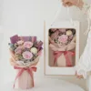Pink bouquet window gift box