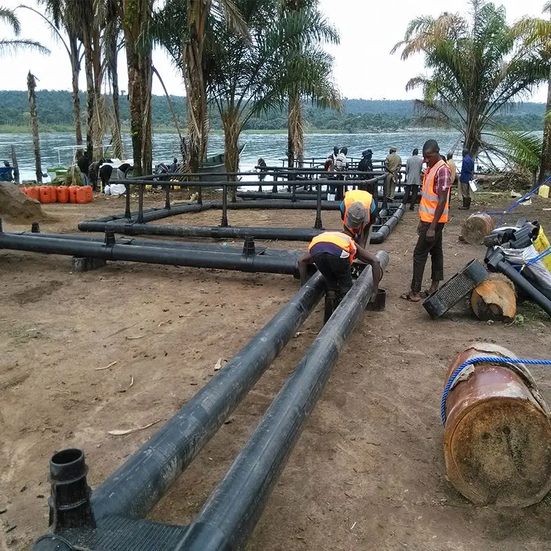 HDPE pipe for Square floating aquaculture Tilapia fish farming Square Cages