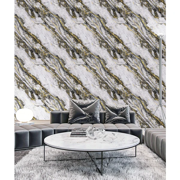 Marble design Wallpaper Home Interior Decor Wallpaper PVC Waterproof Vinyl Wall paper