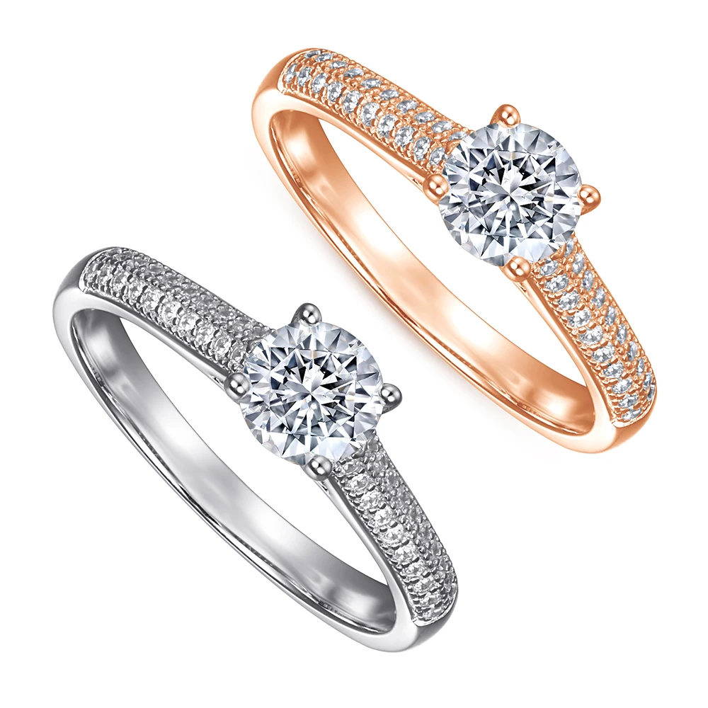 Rose gold engagement rings silver, rose gold over sterling silver, synthetic simulated on sale diamond ring, solitaire rings, solid 925 silver rings