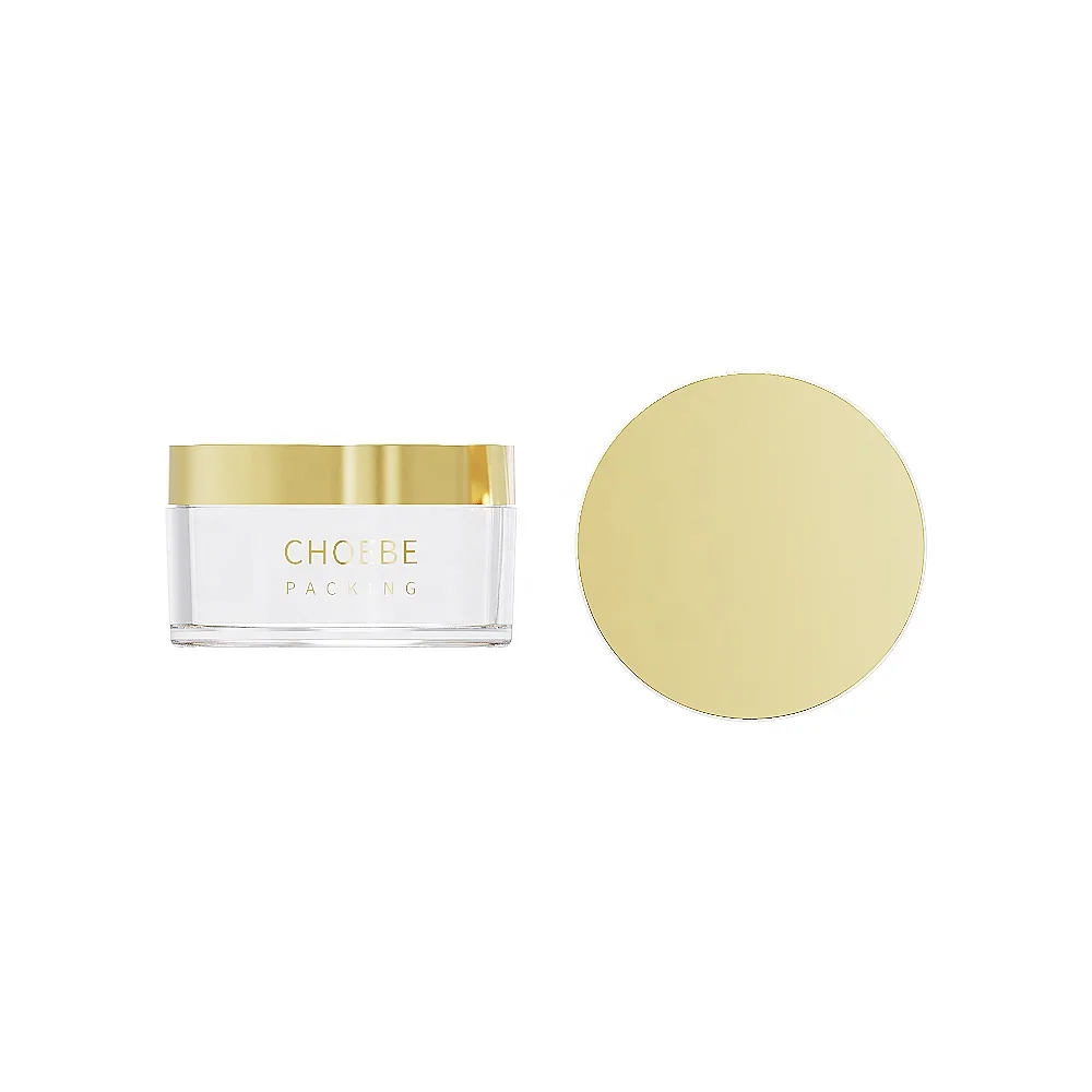 Luxury 50ml & 107ml Cosmetic Jar Bottle with Gold Lid Hot Stamping Olive Oil for Skin Care Serum