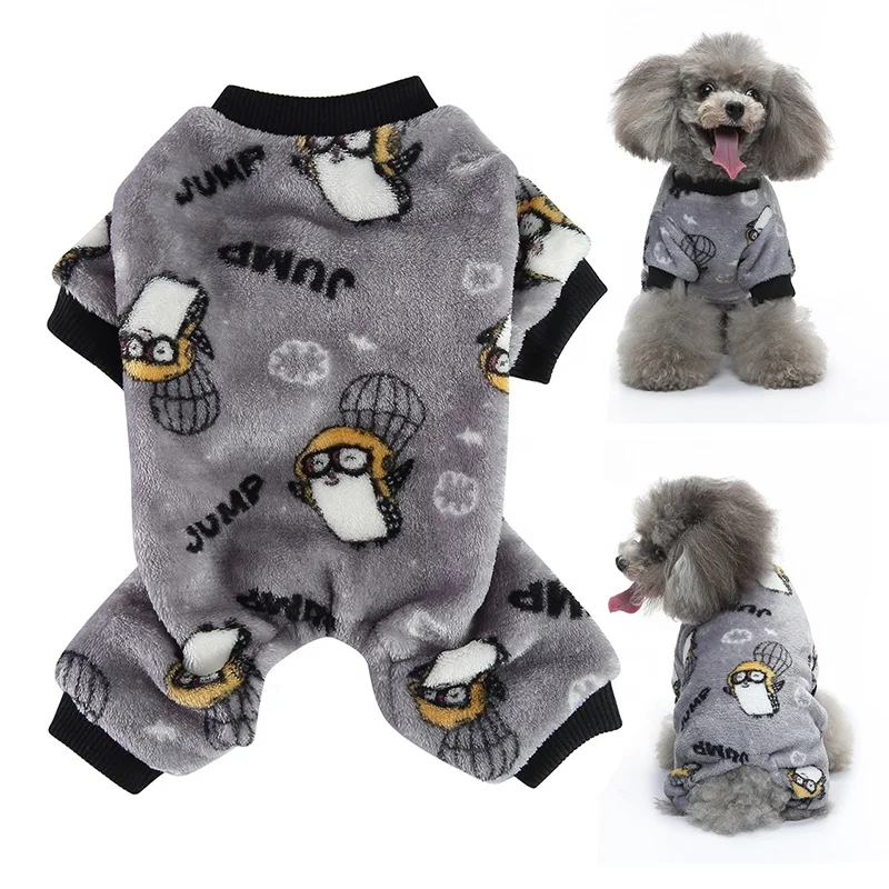 Cute Jump Penguin Small Dog Clothes Legs Pajamas - Main Image