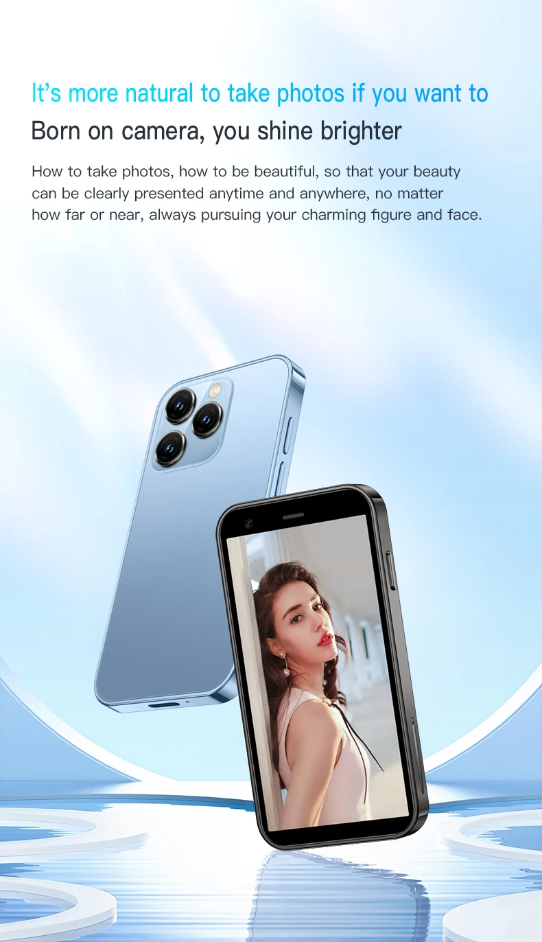 SOYES XS15 Mini Smart Mobile Phone 3.0 Inch Android 8.1 Smartphone 2GB RAM+16GB ROM Dual SIM Google Play Store 3G Cellphones