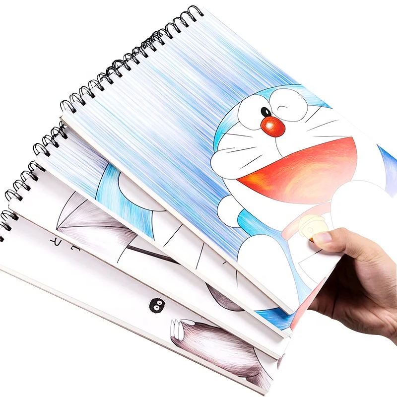 China Supplier Cheap Fancy Stationery Excellent Quality Customized Cartoon Print White Paper Plain Notebooks For Students