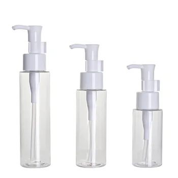 60ml 80ml 100ml 4oz 150ml Customize Logo Skin Care  PET Plastic Makeup Remover Hair Oil Plastic Lotion bottles with Pump