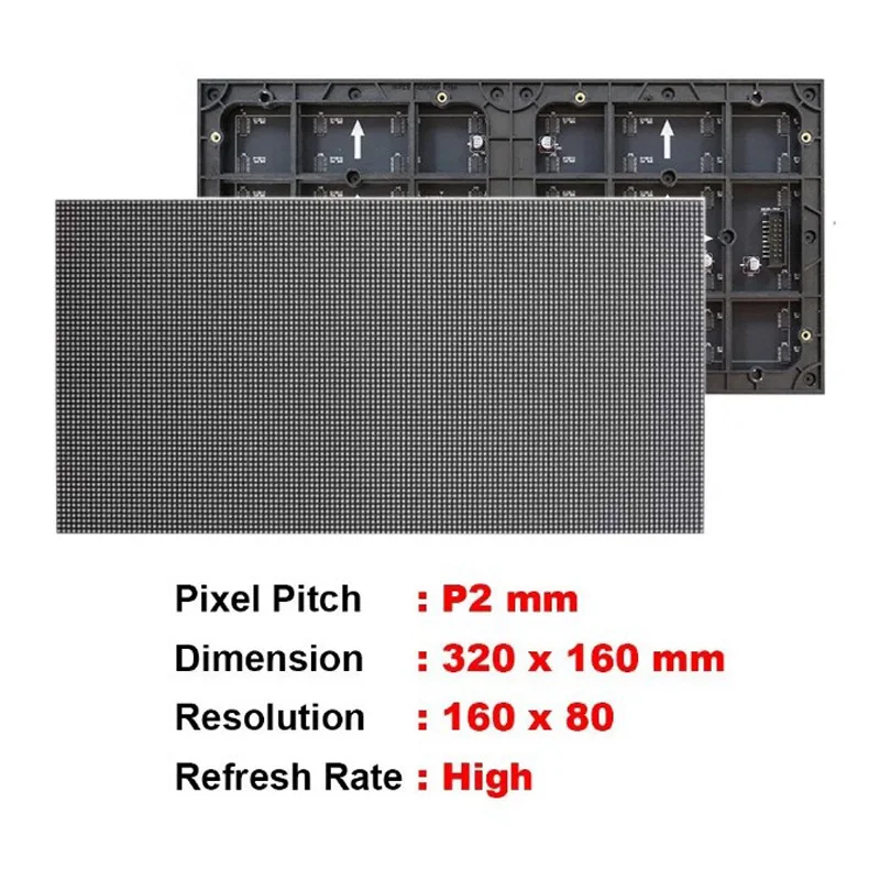 Digital Signage and Displays Large Stock P2 Indoor Led Display Module with Factory Direct Price