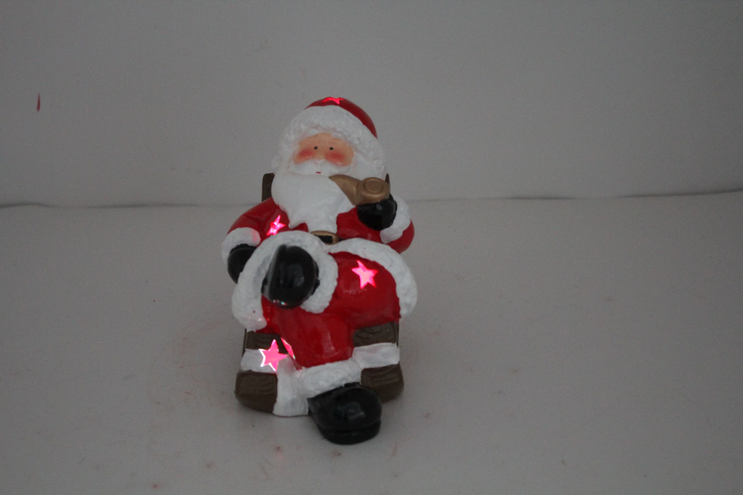 buy ceramic christmas santa,santa with led lights,led ceram c