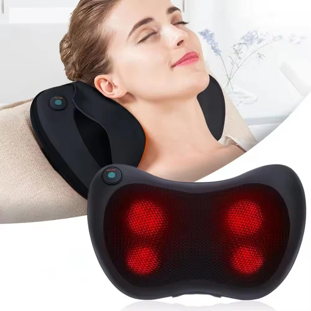 Manual Control Portable New Design 4 Heads Neck Massage Car Pillow Massager Neck