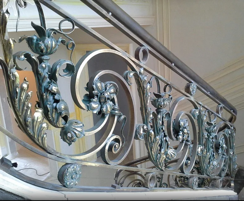 Interior Wrought Iron Luxury Stainless Steel Stair Handrail Design ...