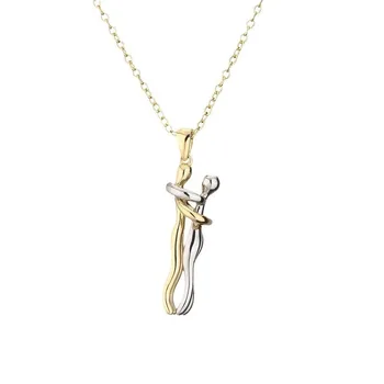 Fashion Pendants Charm Couple Pendant Necklace Charms for Jewelry Making Customizable Women's Brass Fashion Pendant Necklace