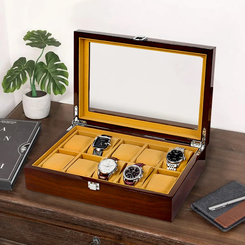 Wholesale Custom Wooden Watch Box 3 6 8 Slot Watch Storage Case Gift Pu