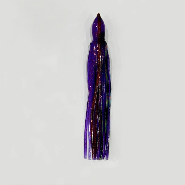 15cm Octopus Squid Skirt Fishing Lures - Soft Trolling Bait For Saltwater, Purple 6 Inch